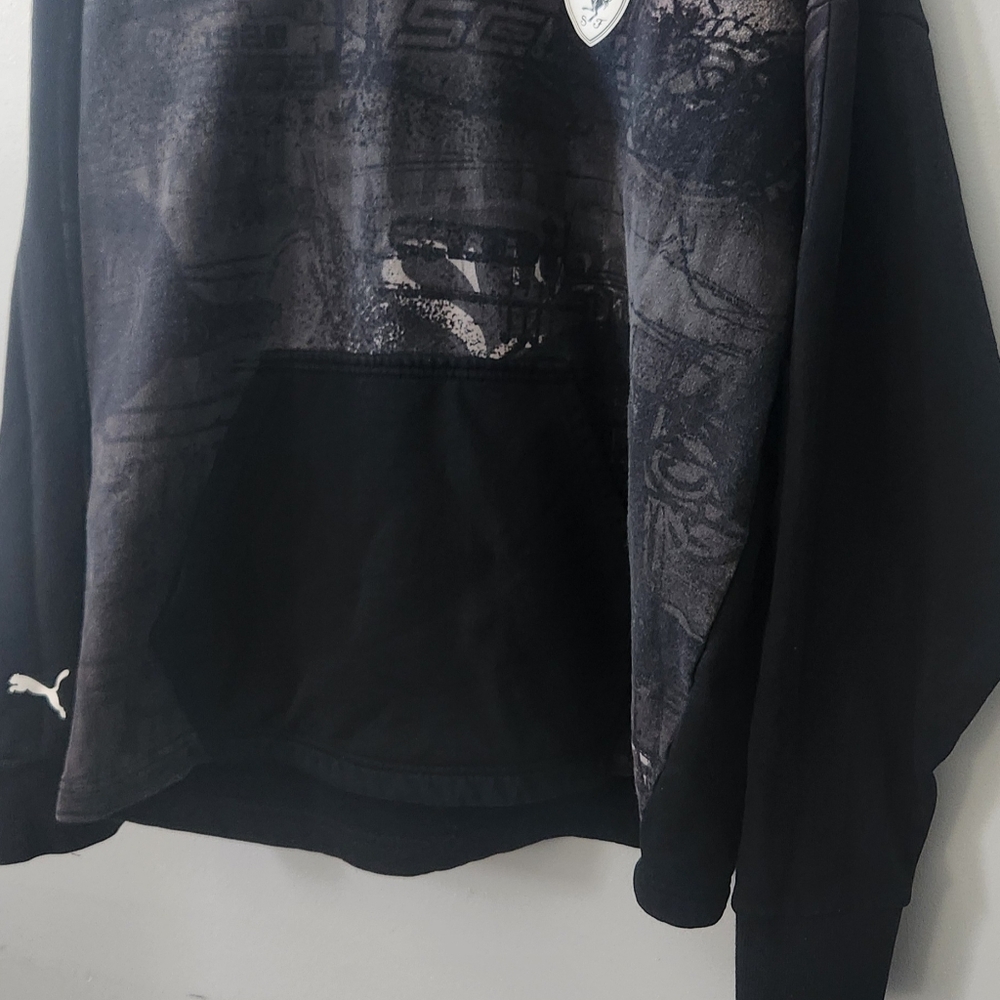 Puma Ferrari Black And Gray Men's Graphic Hoodie - Picture 15 of 16